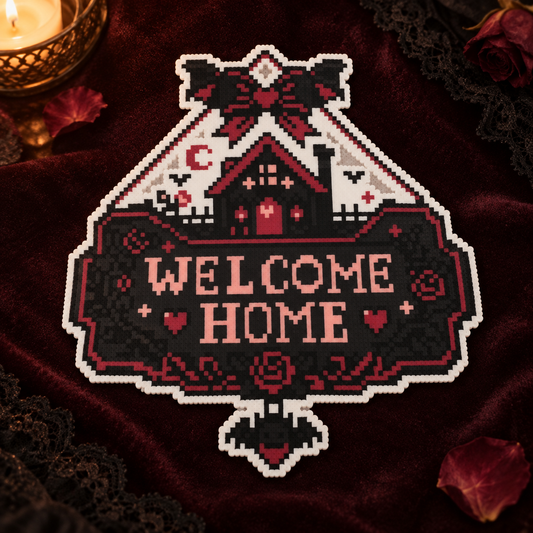 Gothic Welcome Home | Pixel Bead Door Hanging — cover