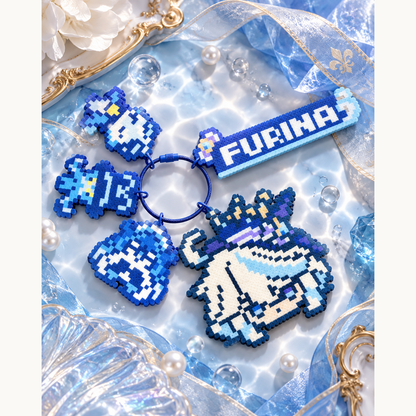 Furina Pixel Bead Keychain — complete cover, uncropped merchant image with display padding.