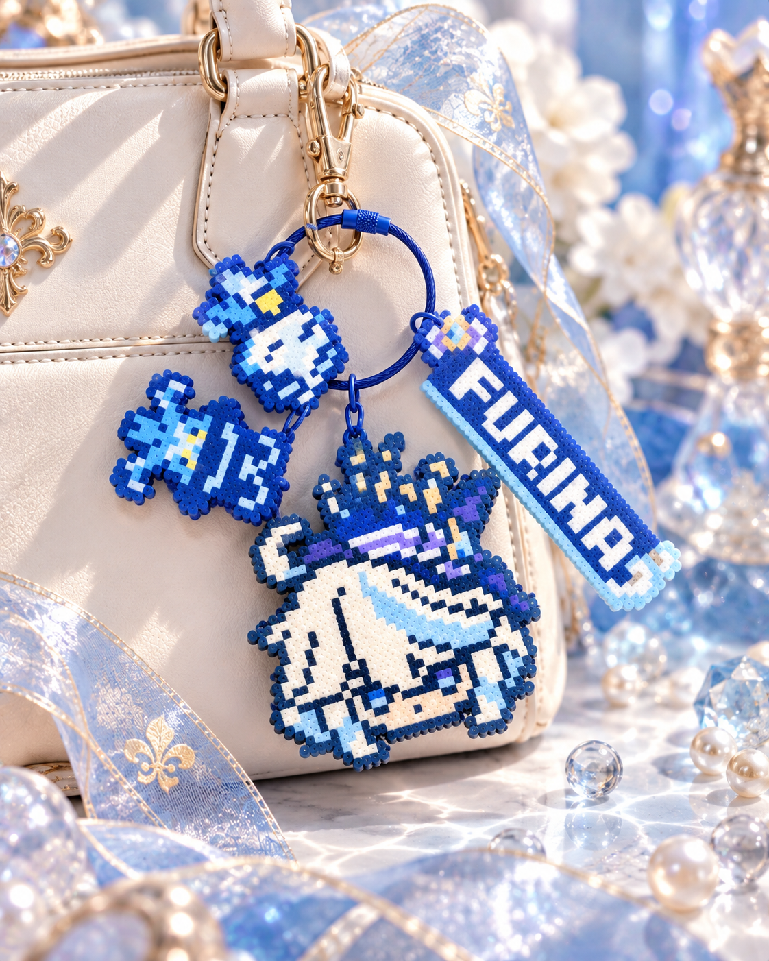 Furina Pixel Bead Keychain — gallery image 1; merchant supplied image.