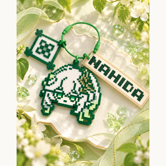 Nahida Pixel Bead Keychain — complete cover, uncropped merchant image with display padding.