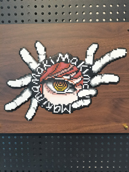 Makima round eye pixel bead decoration — detail