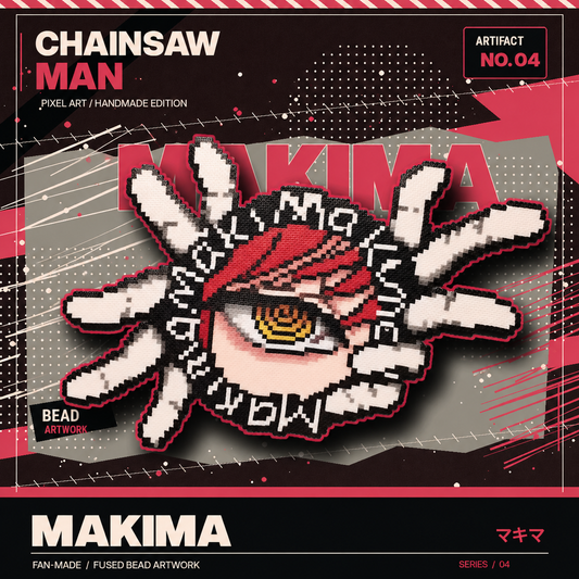 Makima round eye pixel bead decoration — cover