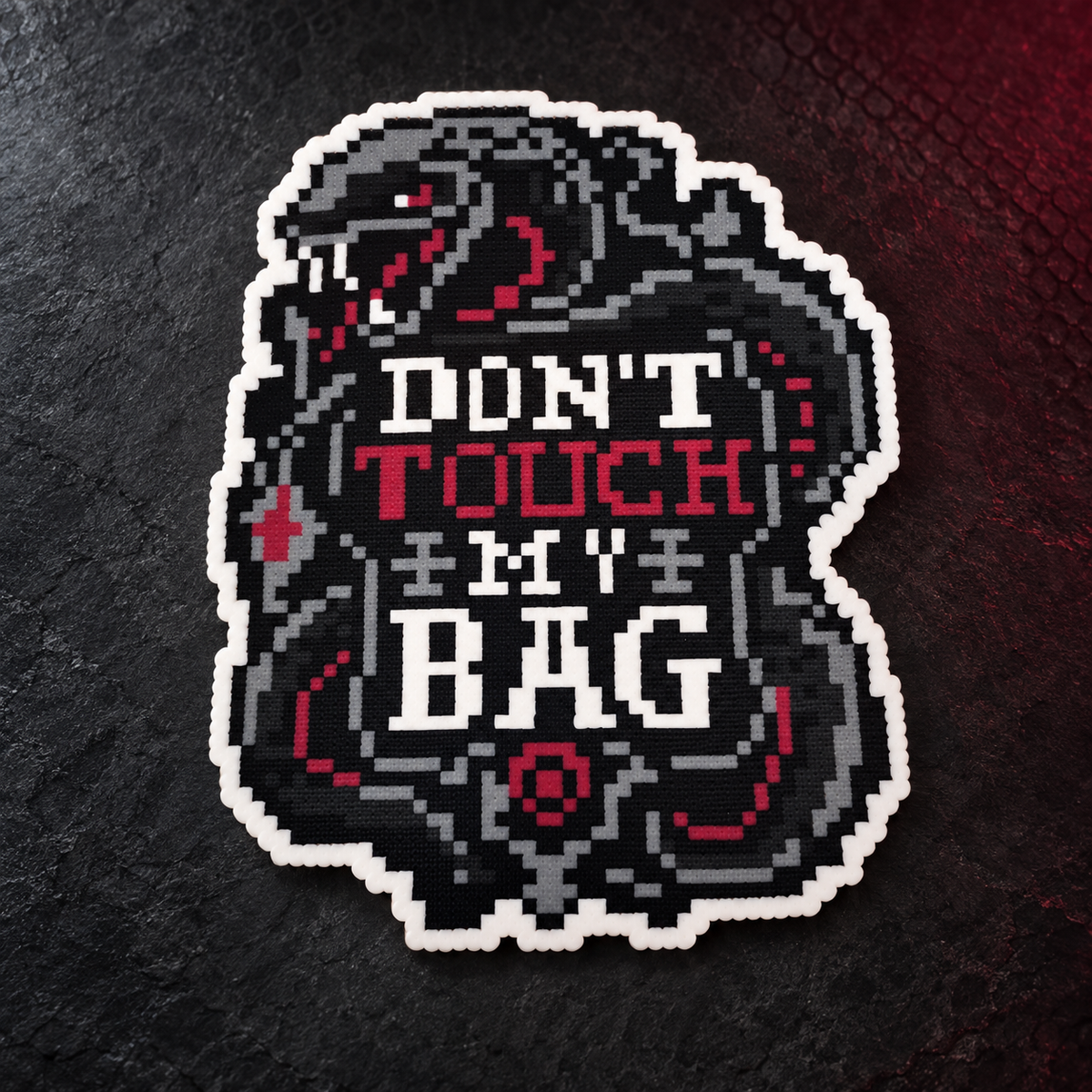 Don't Touch My Bag | Snake Pixel Bead Bag Decoration — cover
