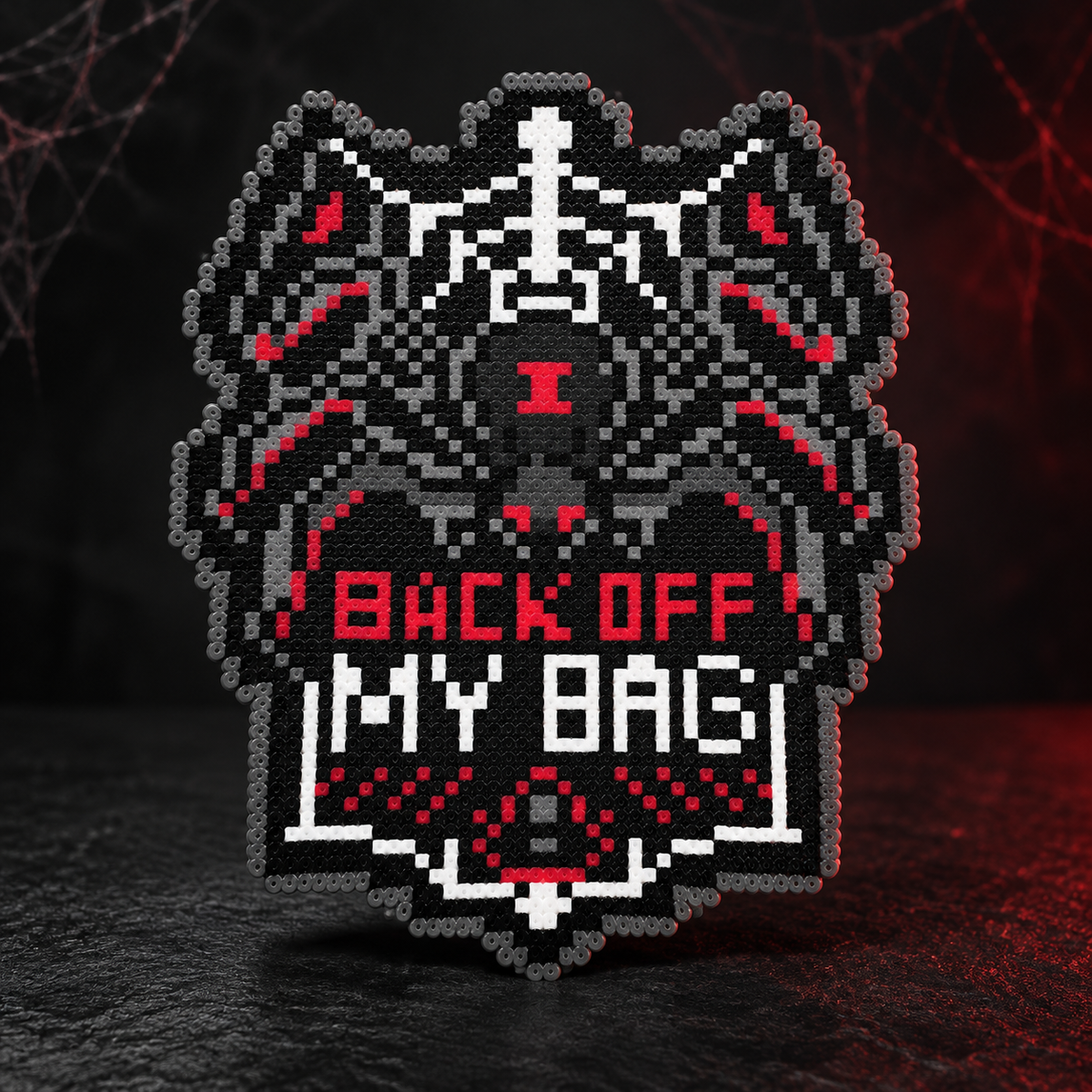 Back Off My Bag | Spider Pixel Bead Bag Decoration — cover